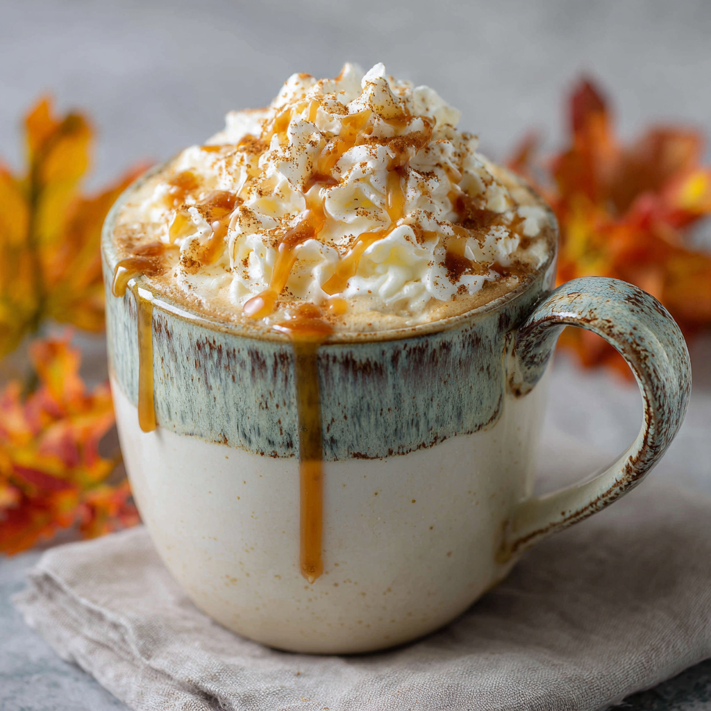 Pumpkin spice latte with homemade pumpkin syrup