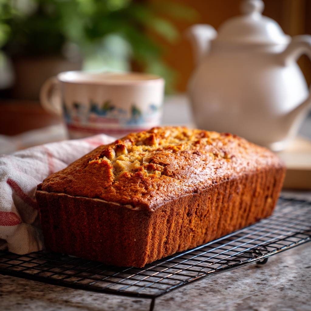 Spiced Apple Bread Banana: A Healthy, Cozy Fall Treat 7 Loaf of banana bread cooling on rack