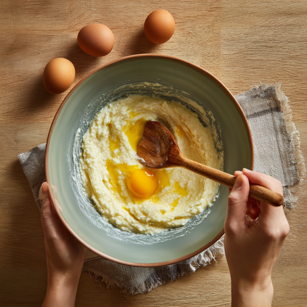 Spiced Apple Bread Banana: A Healthy, Cozy Fall Treat 6 Mixing banana and yogurt in bowl