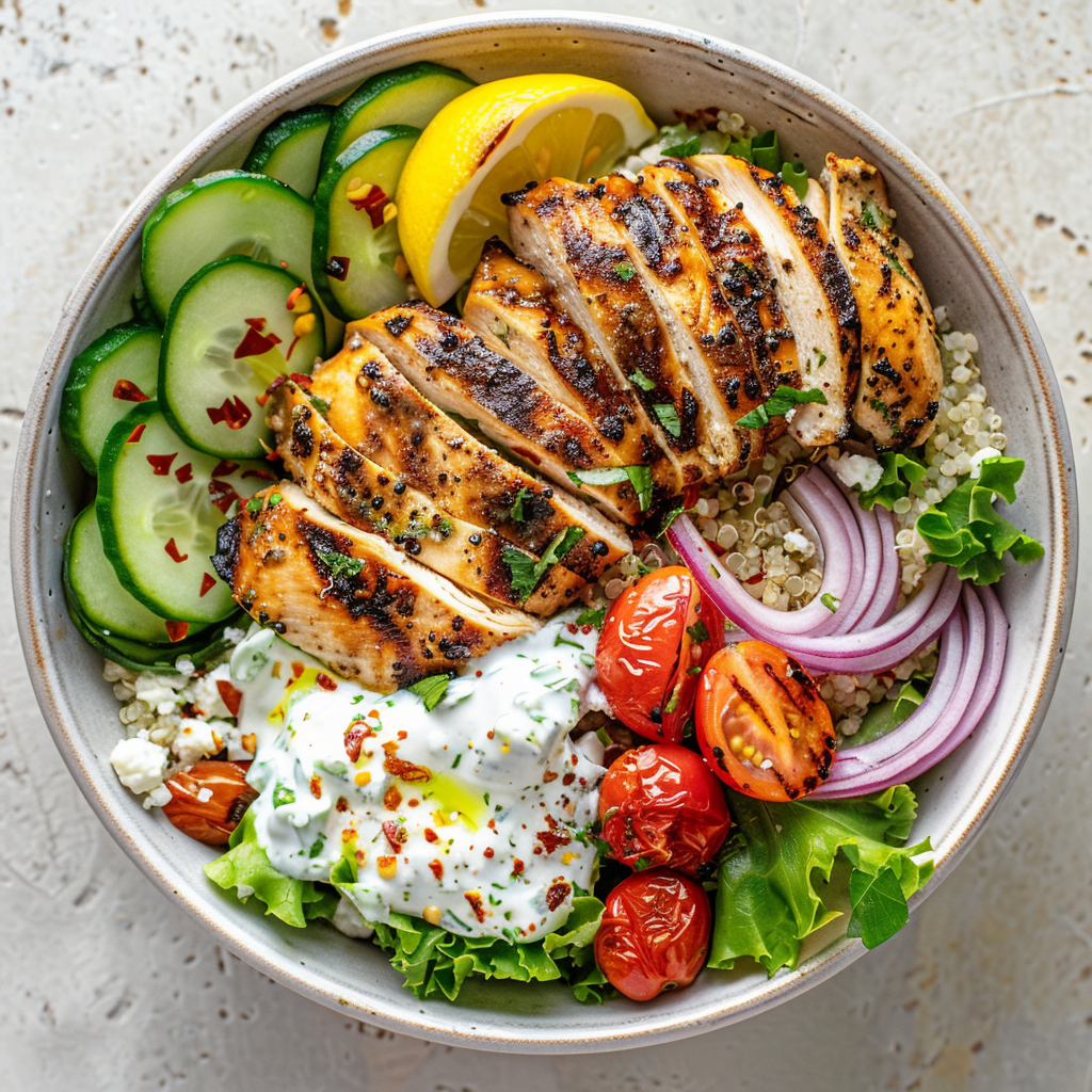 Greek Chicken Bowls (Mediterranean Meal Prep)